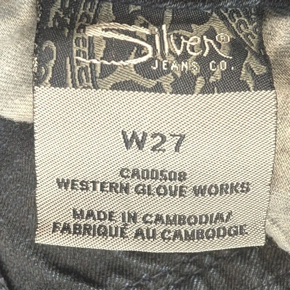 Silver Jeans Co Suki‎ Mid Capri Womens W27 Dark Wash Blue Contrast Stitch L43916